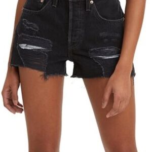 Levis 501 Original Relaxed Fit Distressed Shorts